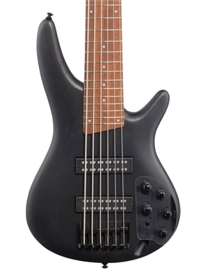 Ibanez SR306E 6 String Electric Bass Guitar Weathered Black Body View